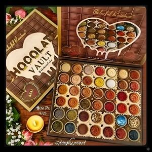🆕️42 COLOR CHOCOLATE VAULT HIGHLY PIGMENTED EYESHADOWS INFUSED WITH REAL COCOA